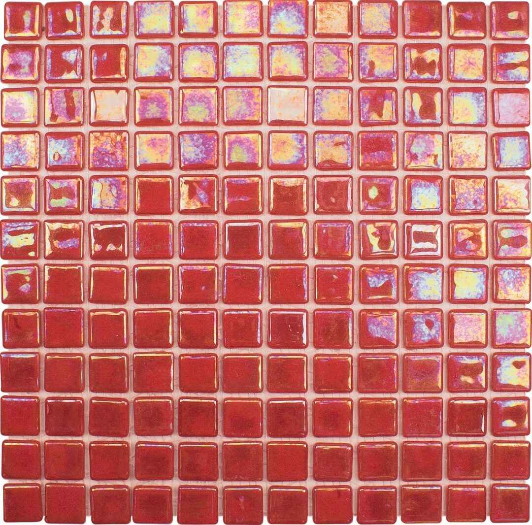 Sklenená mozaika Mosavit Acquaris červená 30x30