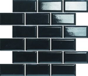 Keramická mozaika Premium Mosaic čierna 30x30