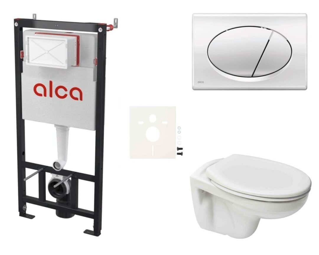Cenovo zvýhodnený závesný WC set Alca do ľahkých stien / predstenová montáž +