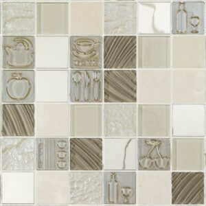 Sklenená mozaika Mosavit Kitchen beige 30x30 cm