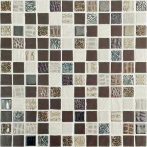 Sklenená mozaika Mosavit Safari marron 30x30