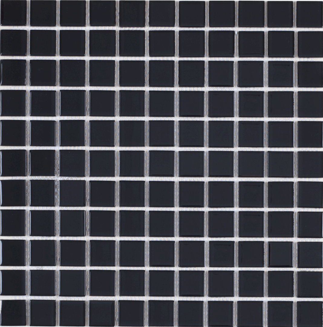 Sklenená mozaika Premium Mosaic černá 30x30