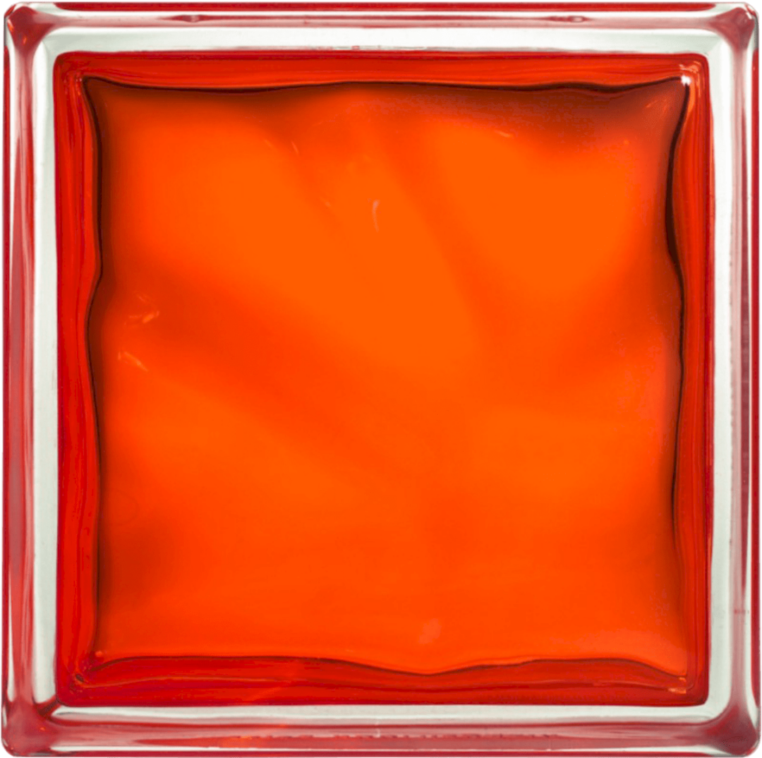 Luxfera Glassblocks orange 19x19x8 cm lesk