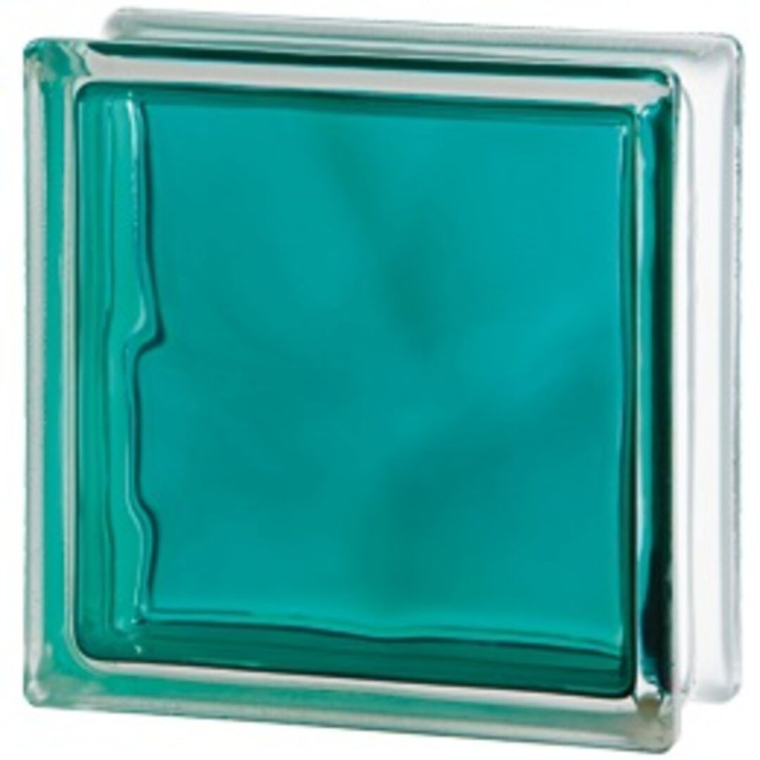 Luxfera Glassblocks turquoise 19x19x8 cm lesk