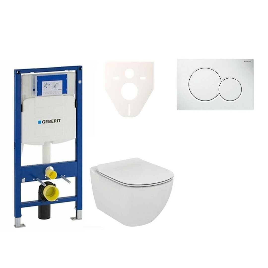 Cenovo zvýhodnený závesný WC set Geberit do ľahkých stien / predstenová montáž +