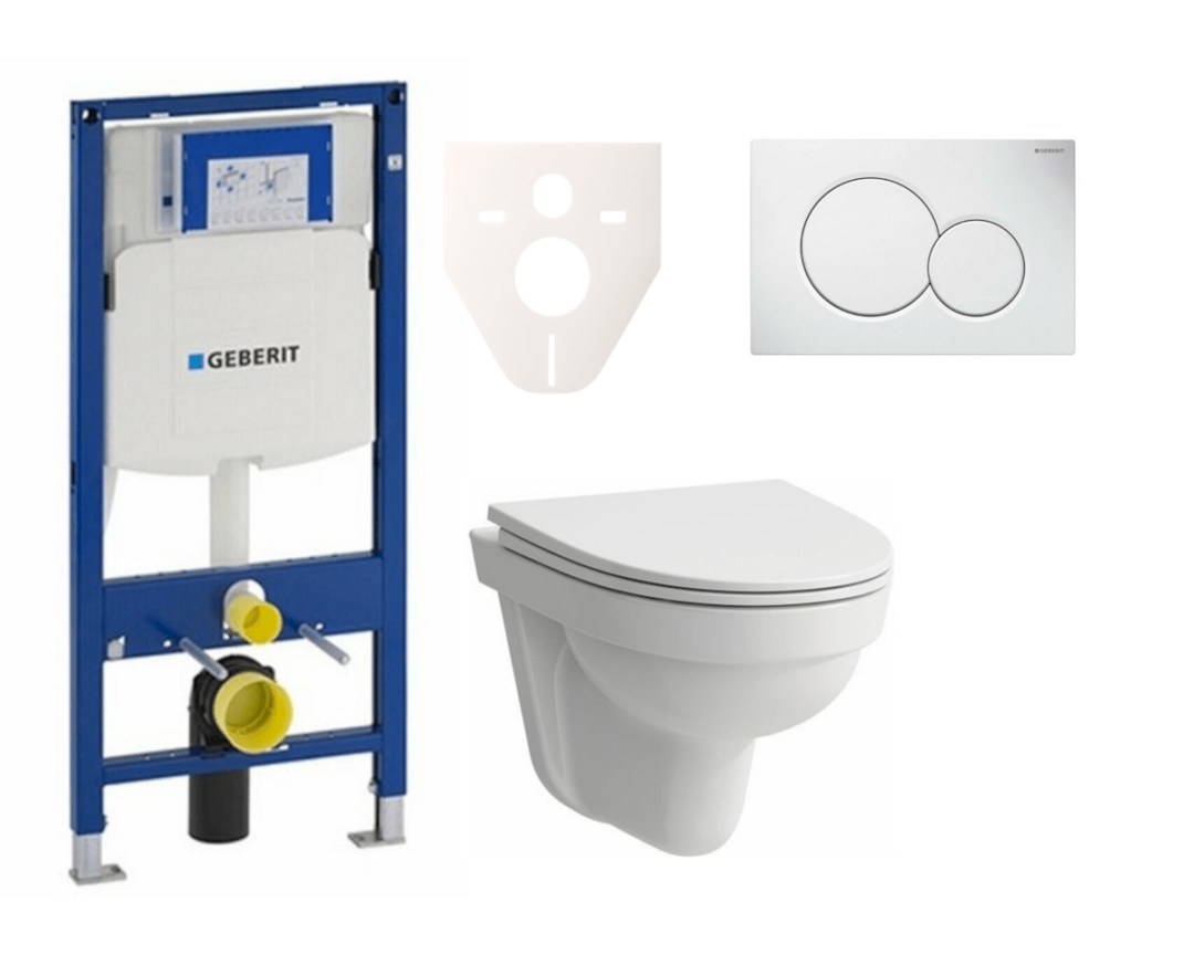 Cenovo zvýhodnený závesný WC set Geberit do ľahkých stien / predstenová montáž + WC