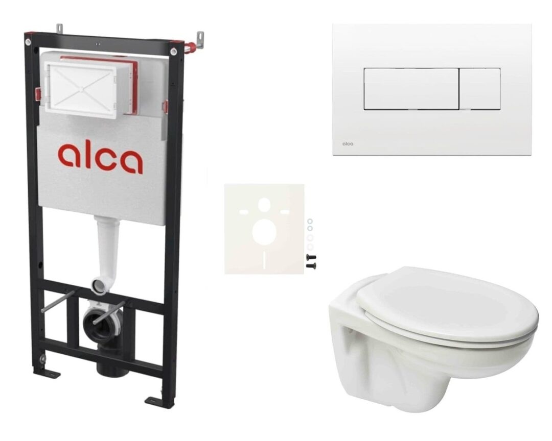Cenovo zvýhodnený závesný WC set Alca do ľahkých stien / predstenová