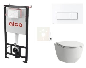 Cenovo zvýhodnený závesný WC set Alca do ľahkých stien